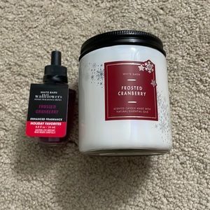 Frosted cranberry candle and wallflower